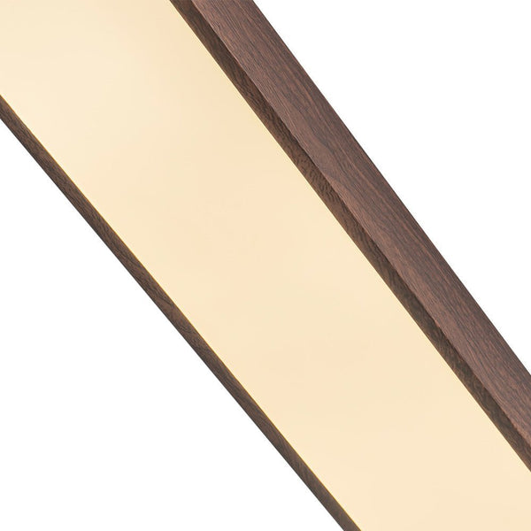 Chandelierias - Modern Long Oval Faux Wood Finish Dimmable LED Flush Mount - Flush Mount - Natural -