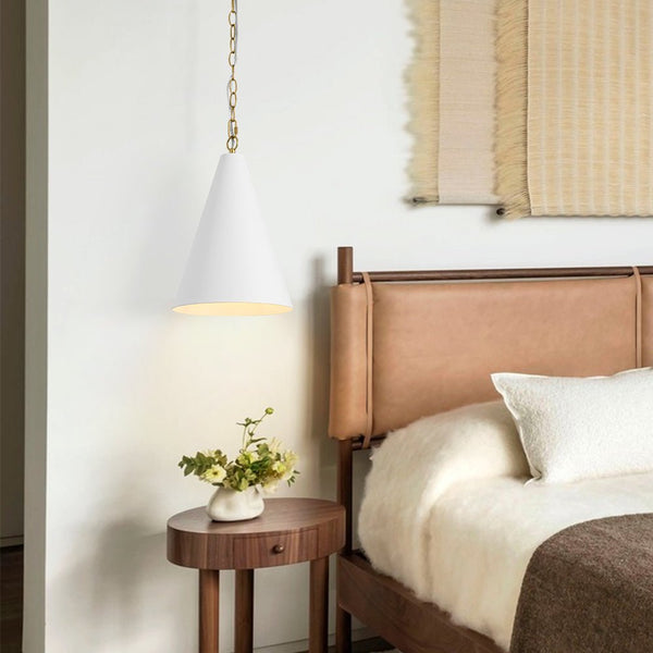 Chandelierias - Modern Minimalist 1 - Light Tapered Metal Pendant - Pendants - Brass -