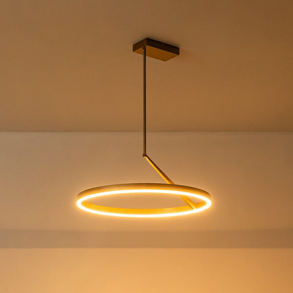 Chandelierias - Modern Minimalist Dimmable LED Round Pendant - Pendant - Black -