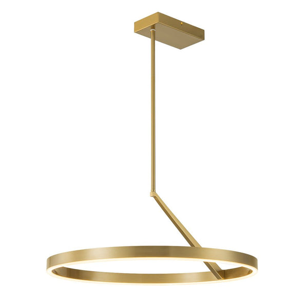 Chandelierias - Modern Minimalist Dimmable LED Round Pendant - Pendant - Brass -