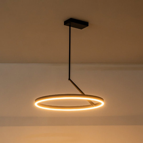 Chandelierias - Modern Minimalist Dimmable LED Round Pendant - Pendant - Brass -