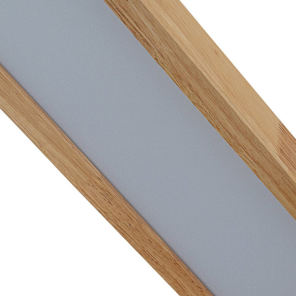Chandelierias-Modern Oblong Wooden Dimmable LED Flush Mount Light-Flush Mount-3000K-6000K (Dimmable with Remote Control)-