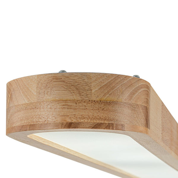 Chandelierias-Modern Oblong Wooden Dimmable LED Flush Mount Light-Flush Mount-3000K-6000K (Dimmable with Remote Control)-
