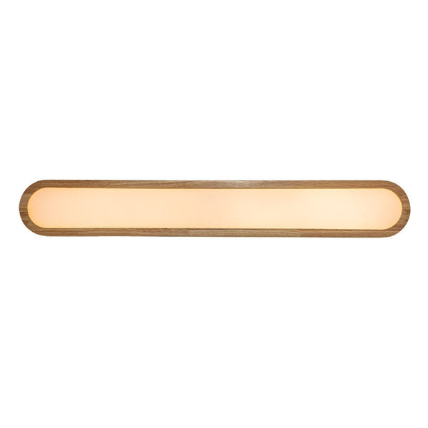 Chandelierias-Modern Oblong Wooden Dimmable LED Flush Mount Light-Flush Mount-3000K-6000K (Dimmable with Remote Control)-
