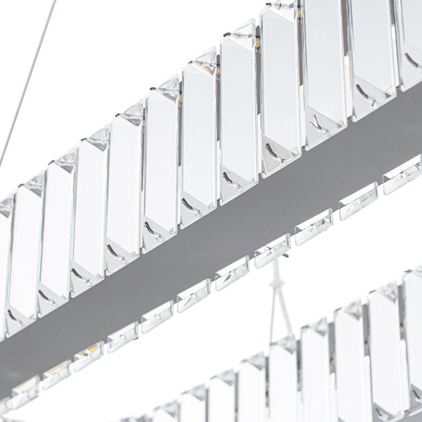 Chandelierias - Modern Oval Loop Crystal LED Pendant - Pendant - Chrome -