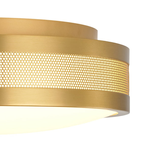 Chandelierias - Modern Perforated Dimmable LED Flush Mount - Flush Mount - Black -