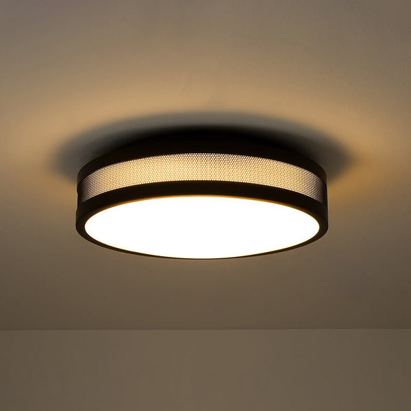 Chandelierias - Modern Perforated Dimmable LED Flush Mount - Flush Mount - Black -
