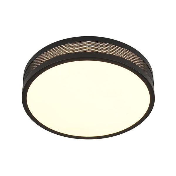 Chandelierias - Modern Perforated Dimmable LED Flush Mount - Flush Mount - Black -
