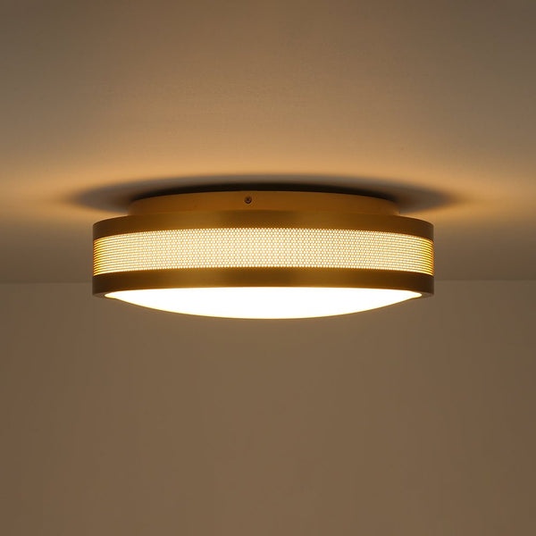 Chandelierias - Modern Perforated Dimmable LED Flush Mount - Flush Mount - Black -