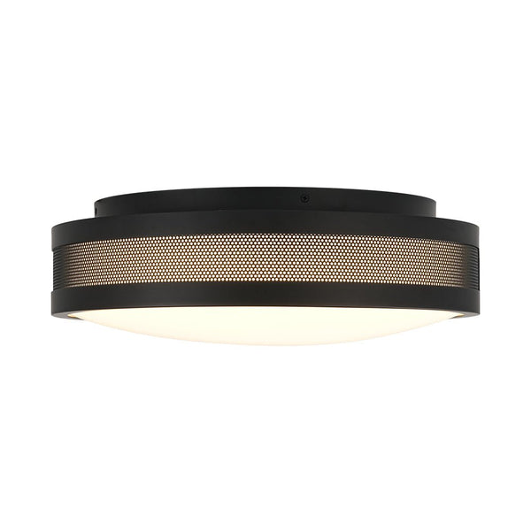 Chandelierias - Modern Perforated Dimmable LED Flush Mount - Flush Mount - Black -