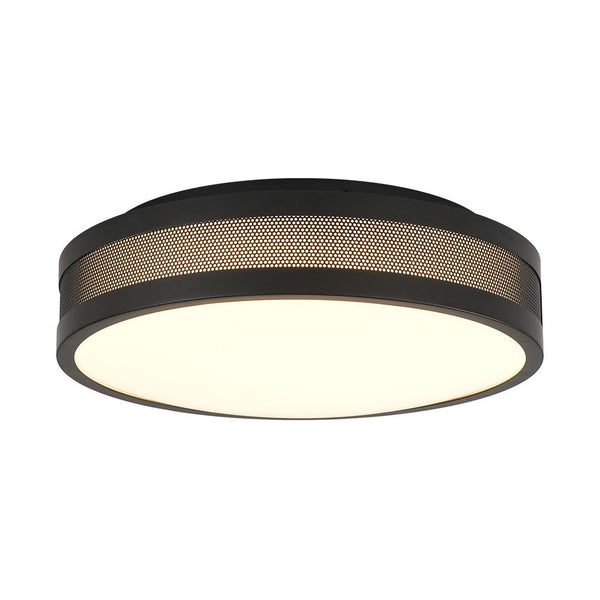 Chandelierias - Modern Perforated Dimmable LED Flush Mount - Flush Mount - Black -