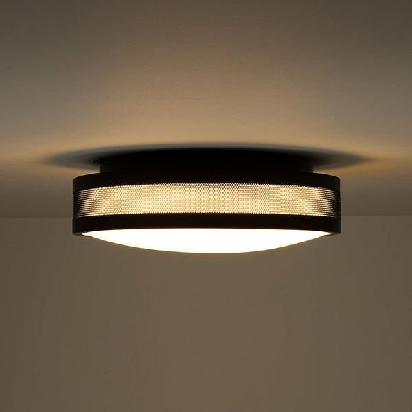 Chandelierias - Modern Perforated Dimmable LED Flush Mount - Flush Mount - Black -
