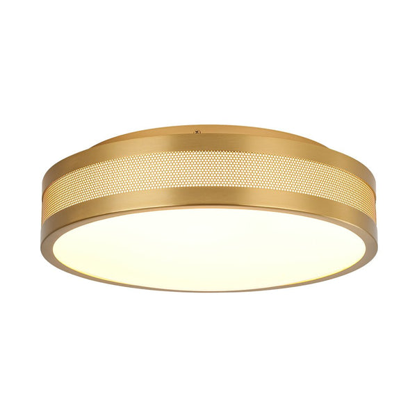 Chandelierias - Modern Perforated Dimmable LED Flush Mount - Flush Mount - Black -