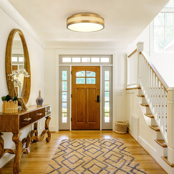 Chandelierias - Modern Perforated Dimmable LED Flush Mount - Flush Mount - Brass -