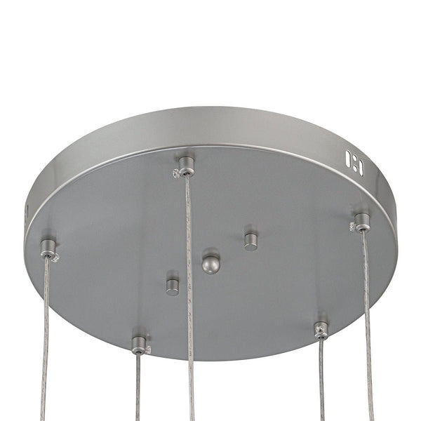 Chandelierias - Modern Sliver 5 - Light Clear Balloon Glass Bubble Chandelier For Dining Room Entryway - Chandelier - Linear -