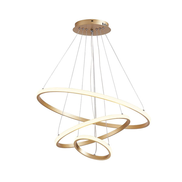 Chandelierias - Modern Tripple Circle LED Chandelier For Living Room - Chandelier - Black (Back - order & Arrive in 2 - 3 Weeks) -