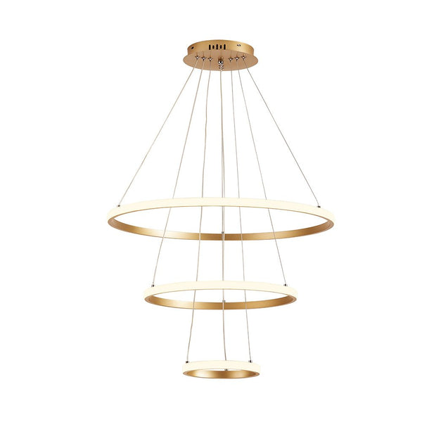 Chandelierias - Modern Tripple Circle LED Chandelier For Living Room - Chandelier - Black (Back - order & Arrive in 2 - 3 Weeks) -