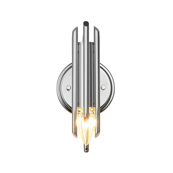 Chandelierias - Modern Venini Style 1 - Light Stacked Metal Tube Wall Sconce - Wall Light - Matte Black -