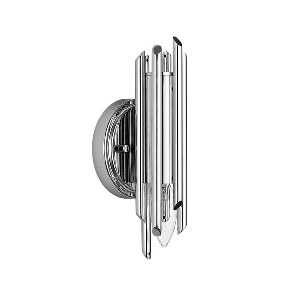 Chandelierias - Modern Venini Style 1 - Light Stacked Metal Tube Wall Sconce - Wall Light - Matte Black -
