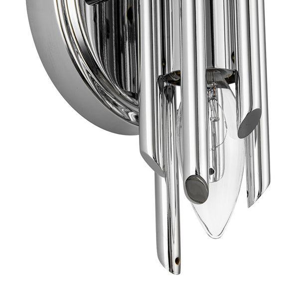 Chandelierias - Modern Venini Style 1 - Light Stacked Metal Tube Wall Sconce - Wall Light - Matte Black -