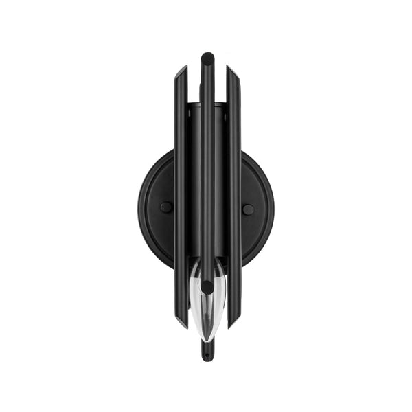 Chandelierias - Modern Venini Style 1 - Light Stacked Metal Tube Wall Sconce - Wall Light - Matte Black -