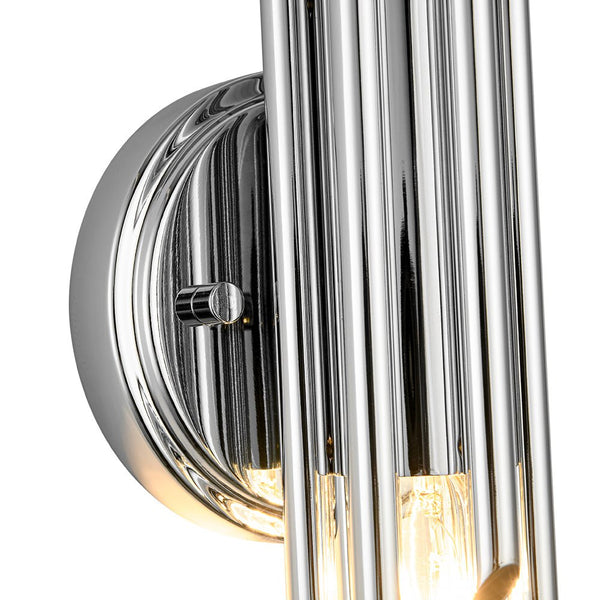 Chandelierias - Modern Venini Style 1 - Light Stacked Metal Tube Wall Sconce - Wall Light - Matte Black -