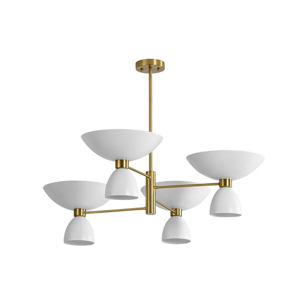 Chandelierias - Modern White and Gold 8 - Light Sputnik Metal Chandelier - Chandelier - Gold -
