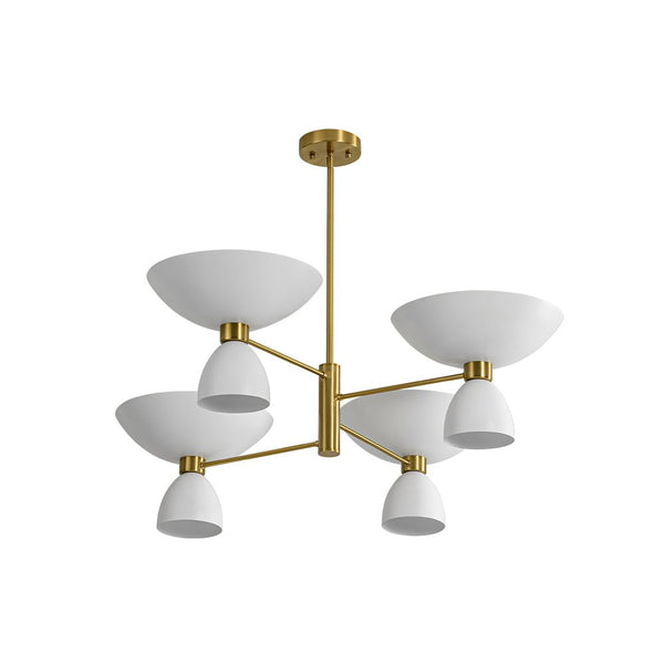 Chandelierias - Modern White and Gold 8 - Light Sputnik Metal Chandelier - Chandelier - Gold -