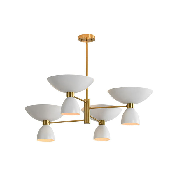 Chandelierias - Modern White and Gold 8 - Light Sputnik Metal Chandelier - Chandelier - Gold -