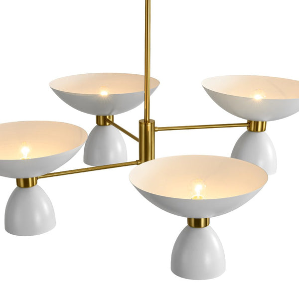 Chandelierias - Modern White and Gold 8 - Light Sputnik Metal Chandelier - Chandelier - Gold -