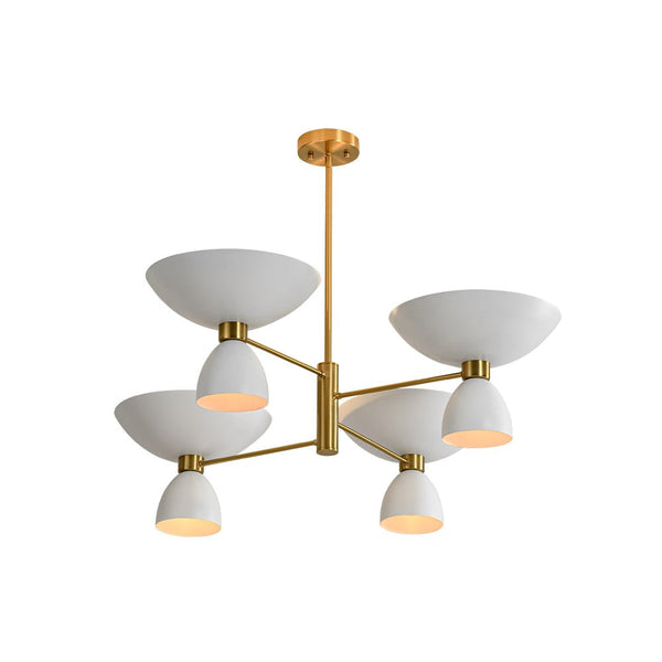 Chandelierias - Modern White and Gold 8 - Light Sputnik Metal Chandelier - Chandelier - Gold -