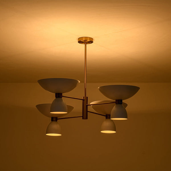 Chandelierias - Modern White and Gold 8 - Light Sputnik Metal Chandelier - Chandelier - Gold -