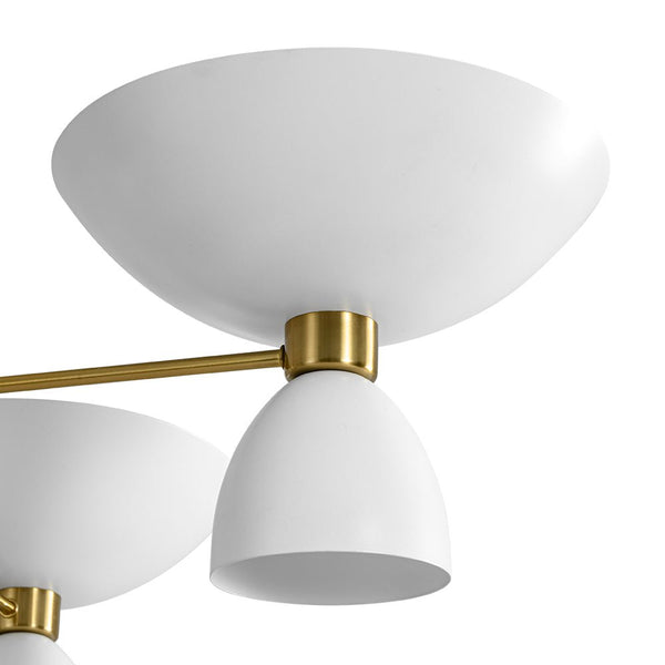 Chandelierias - Modern White and Gold 8 - Light Sputnik Metal Chandelier - Chandelier - Gold -