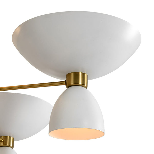 Chandelierias - Modern White and Gold 8 - Light Sputnik Metal Chandelier - Chandelier - Gold -