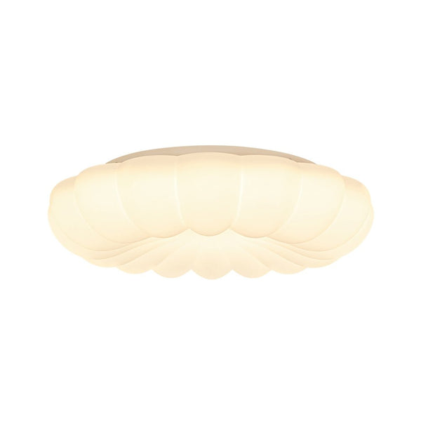 Chandelierias - Modern White Scalloped Daisy Dimmable LED Flush Mount Ceiling Light - Flush Mount - Flower - White