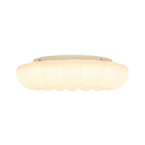 Chandelierias - Modern White Scalloped Daisy Dimmable LED Flush Mount Ceiling Light - Flush Mount - Flower - White