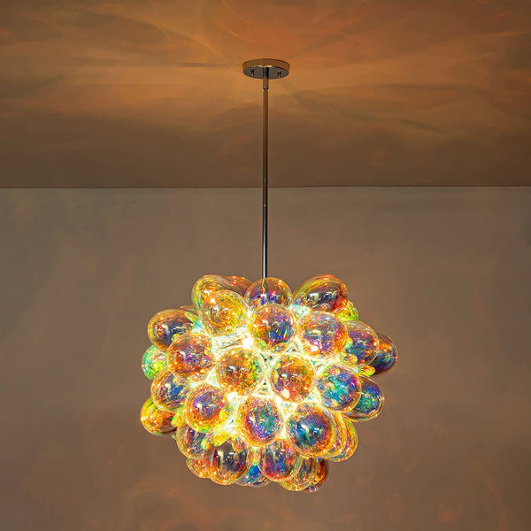 Chandelierias - Multi - colored Balloon Glass Cluster Bubble Chandelier - Chandeliers - Large -