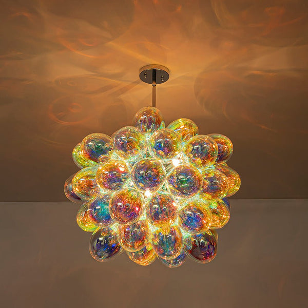 Chandelierias - Multi - colored Balloon Glass Cluster Bubble Chandelier - Chandeliers - Large -