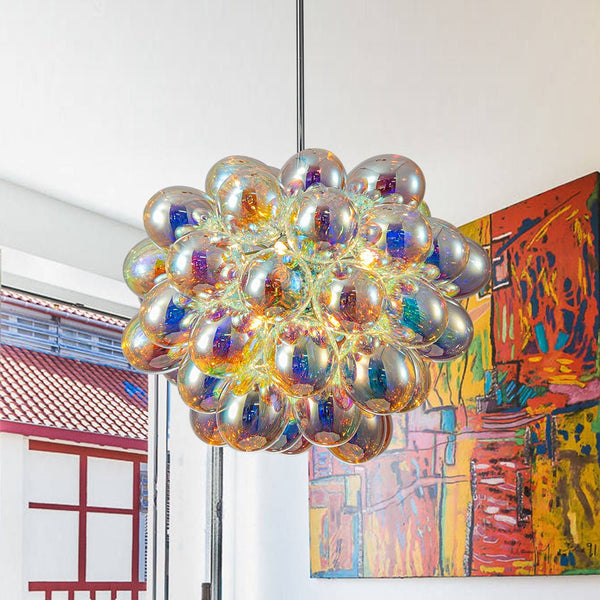 Chandelierias - Multi - colored Balloon Glass Cluster Bubble Chandelier - Chandeliers - Small -