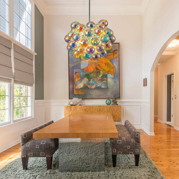 Chandelierias - Multi - colored Balloon Glass Cluster Bubble Chandelier - Chandeliers - Small -