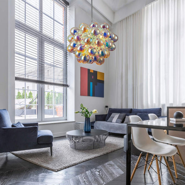 Chandelierias - Multi - colored Balloon Glass Cluster Bubble Chandelier - Chandeliers - Small -