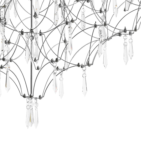Chandelierias - Nordic Style Luxury Firefly Geometric Stainless Steel LED Crystal Chandelier - Chandelier - Starry Small Waist -