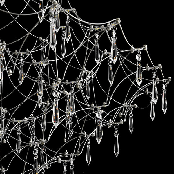 Chandelierias - Nordic Style Luxury Firefly Geometric Stainless Steel LED Crystal Chandelier - Chandelier - Starry Small Waist -