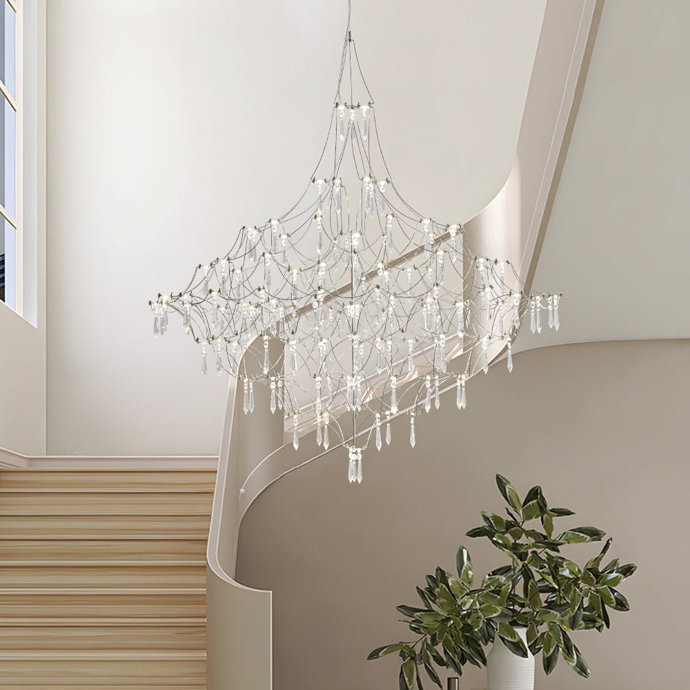 Nordic Style Luxury Firefly Geometric Stainless Steel LED Crystal ...