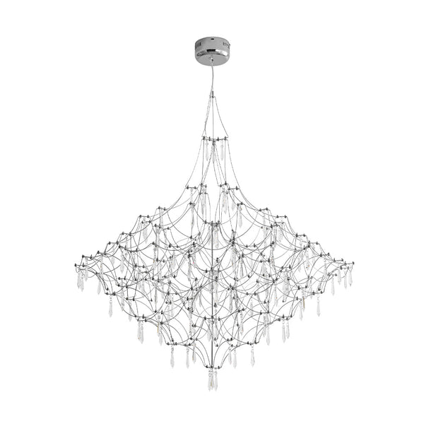 Chandelierias - Nordic Style Luxury Firefly Geometric Stainless Steel LED Crystal Chandelier - Chandelier - Starry Small Waist -