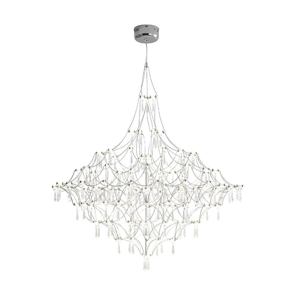 Chandelierias - Nordic Style Luxury Firefly Geometric Stainless Steel LED Crystal Chandelier - Chandelier - Starry Small Waist -