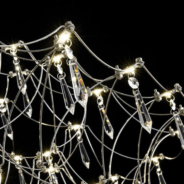 Chandelierias - Nordic Style Luxury Firefly Geometric Stainless Steel LED Crystal Chandelier - Chandelier - Starry Small Waist -