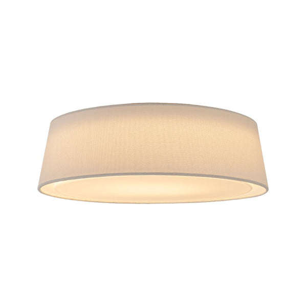 Chandelierias - Off - white Linen Lampshade Dimmable LED Flush Mount Ceiling Light - Flush Mount -