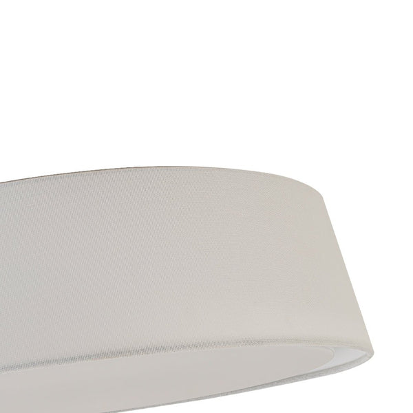 Chandelierias - Off - white Linen Lampshade Dimmable LED Flush Mount Ceiling Light - Flush Mount -