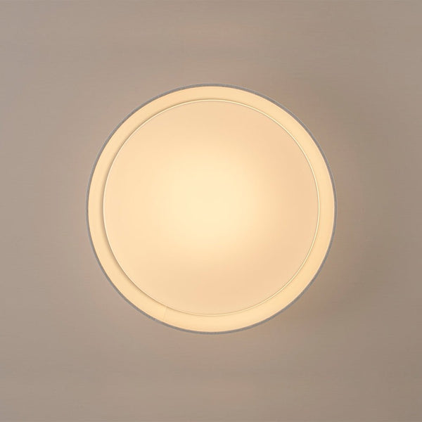 Chandelierias - Off - white Linen Lampshade Dimmable LED Flush Mount Ceiling Light - Flush Mount -